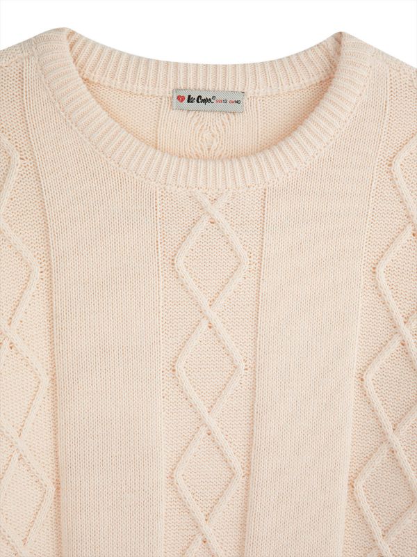 קרדיגן קרופ סרוג פרחוני בנות