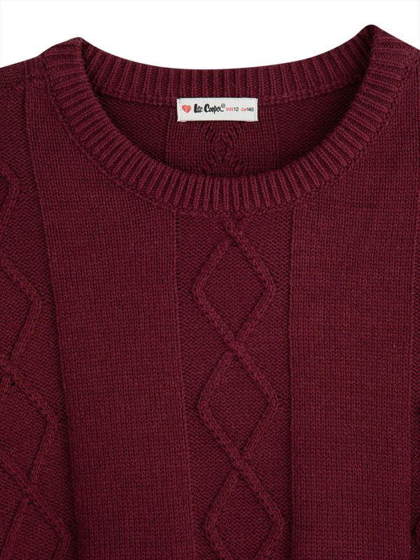 קרדיגן קרופ סרוג פרחוני בנות