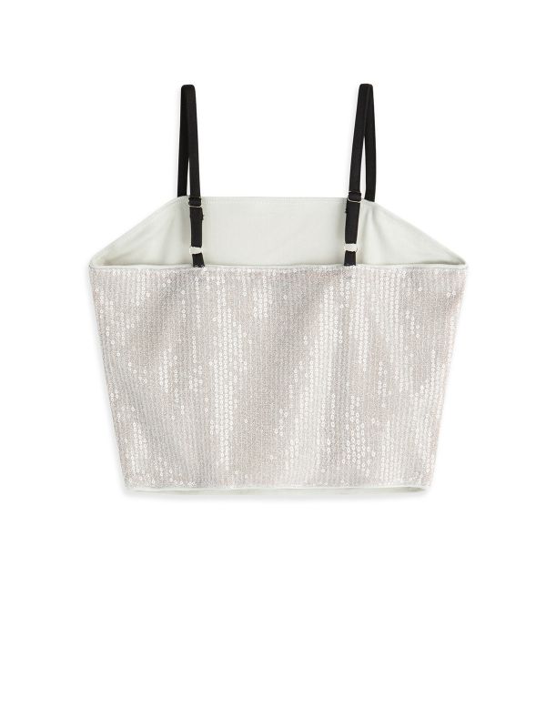 טופ קרופ עם רצועות בנות