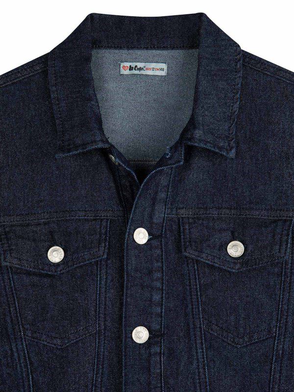 ז’קט ג’ינס כהה קלאסי בנות