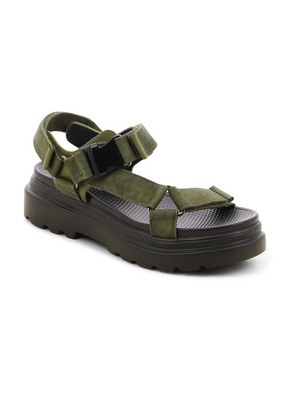 סנדלי אבזמים עם עקב פלטפורמה לנשים