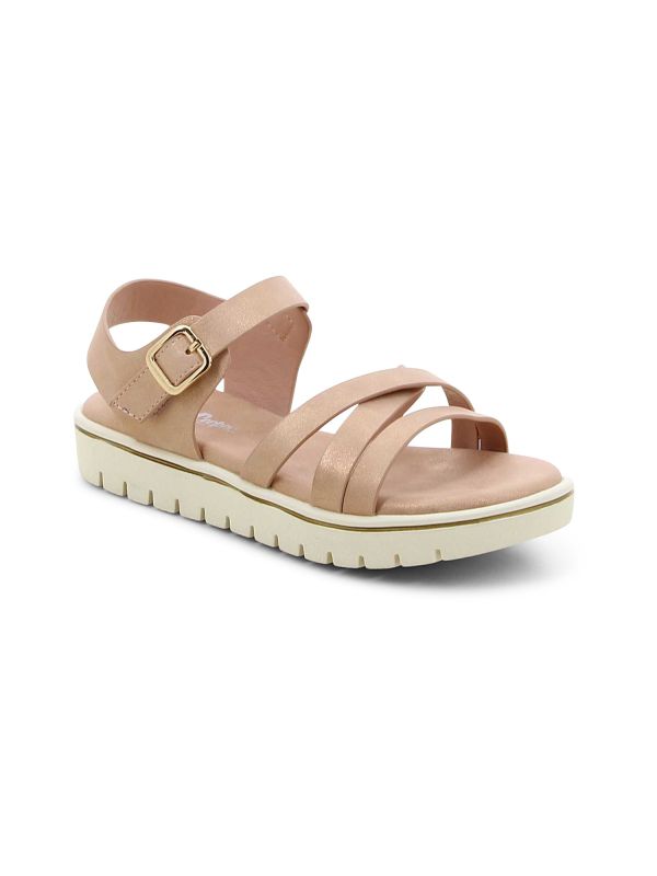 סנדלי רצועות זהב לילדות