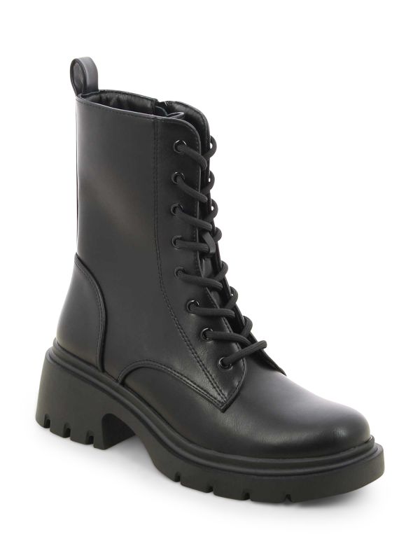 מגפונים צבאיים עם רוכסן צד לנשים