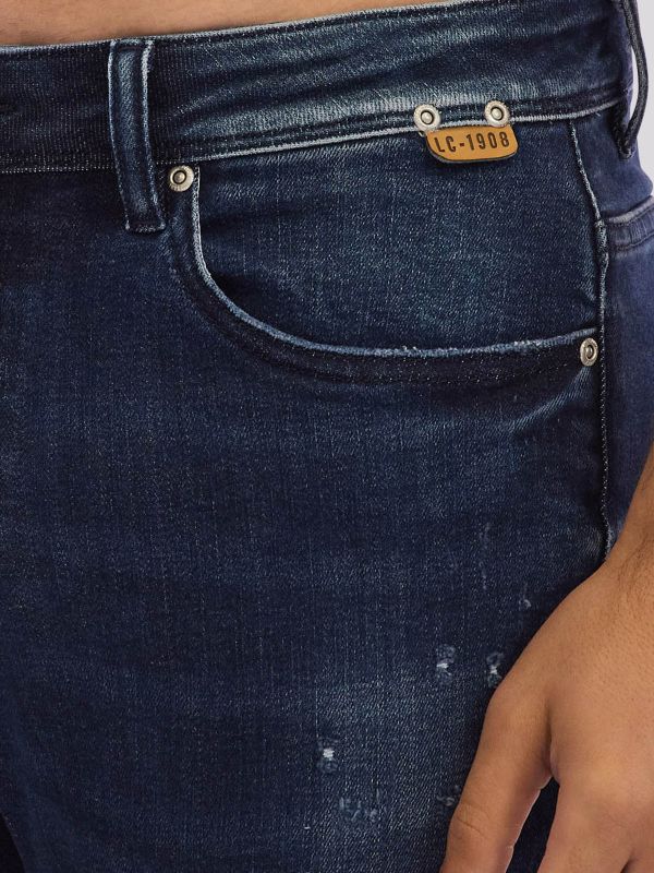 מכנסי ג?ינס SLIM MARTIN בגזרה צרה ומחטבת לגברים