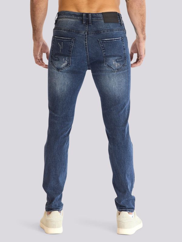 מכנסי ג?ינס SLIM MARTIN בגזרה צרה ומחטבת לגברים