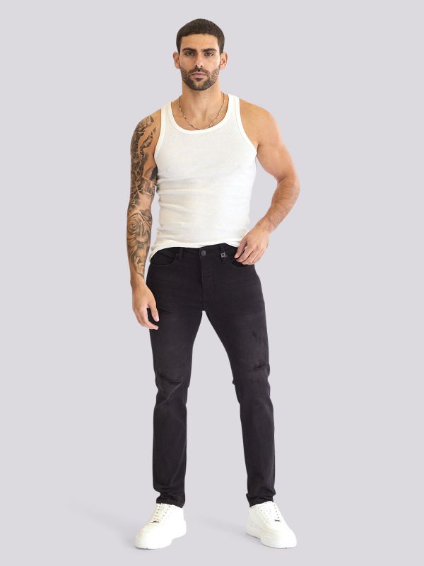 מכנסי ג?ינס MARTIN במראה דנים שטוף לגברים