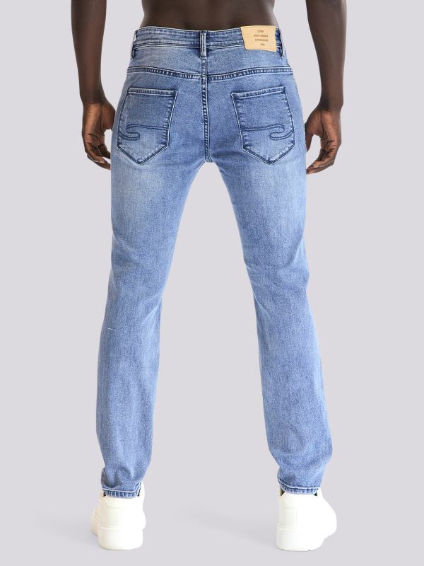 מכנסי ג?ינס BLUE MARTIN בגוון כחול קלאסי לגברים