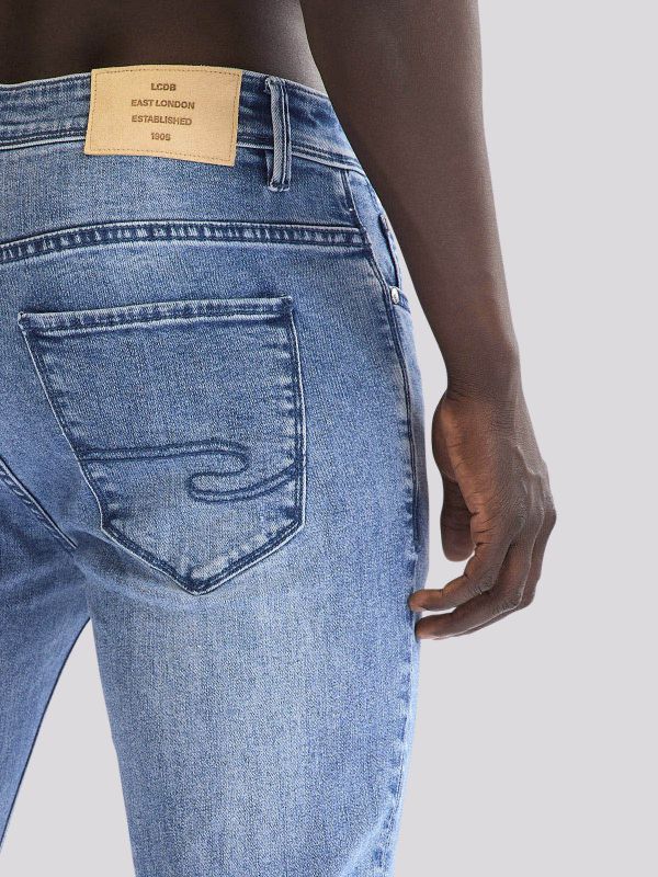 מכנסי ג?ינס BLUE MARTIN בגוון כחול קלאסי לגברים