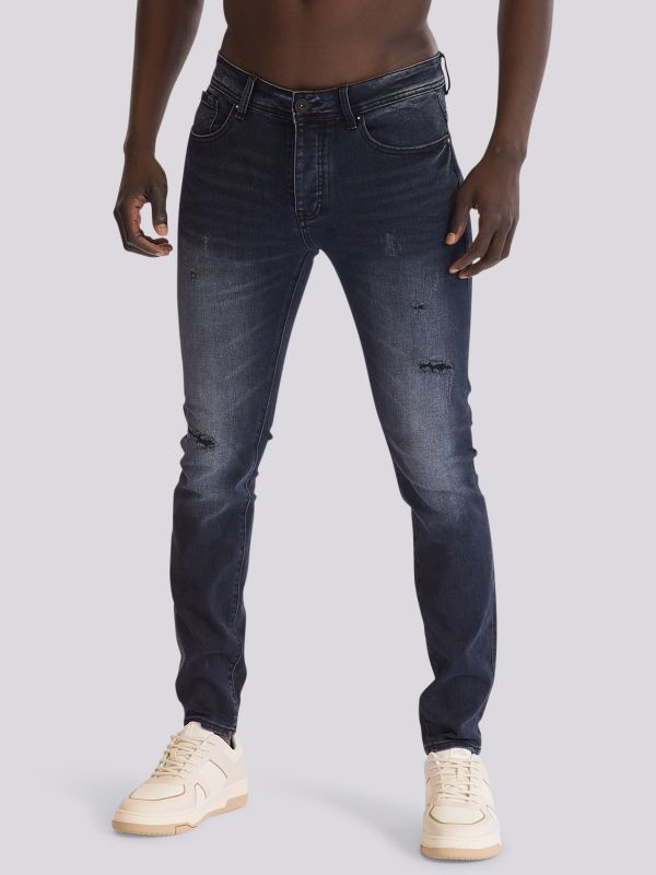 מכנסי ג?ינס SLIM MARTIN בגזרה צרה ומחטבת לגברים