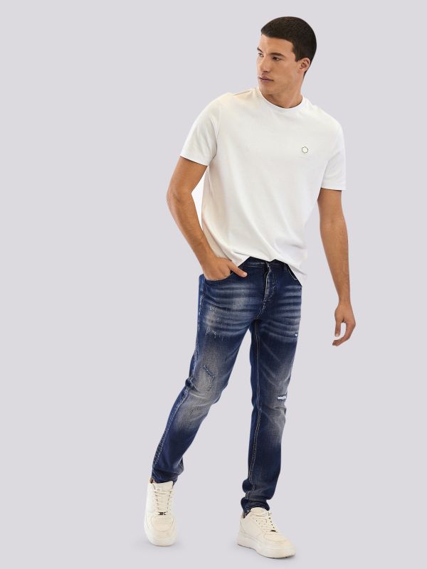 מכנסי ג?ינס SLIM MARTIN בסטייל צר ומעודכן לגברים