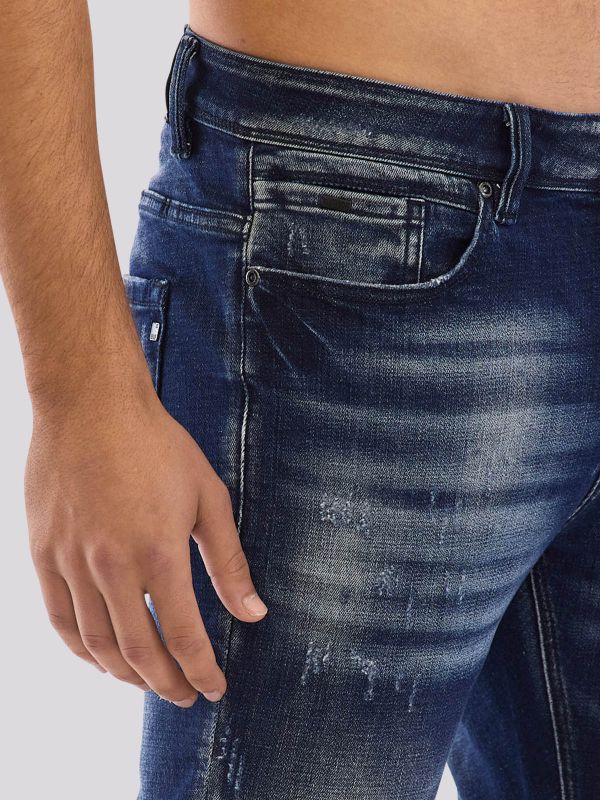 מכנסי ג?ינס SLIM MARTIN בסטייל צר ומעודכן לגברים