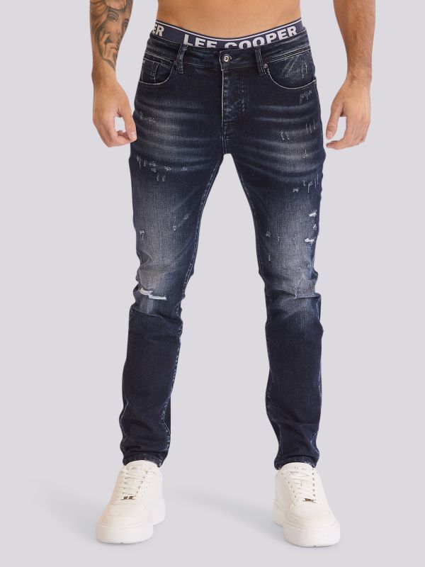 מכנסי ג?ינס SLIM MARTIN בגזרה צרה ומחטבת לגברים