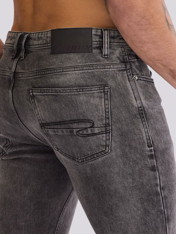 מכנסי ג?ינס MID ROOK בגזרה רגילה ובגוון ביניים לגברים