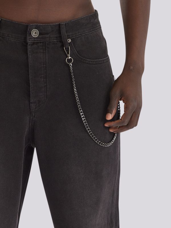 מכנסי ג?ינס WIDE FASHION בגזרה רחבה ומשוחררת לגברים