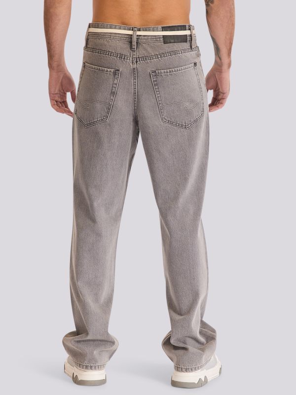 מכנסי ג?ינס WIDE FASHION במראה דנים רחב ושטוף לגברים