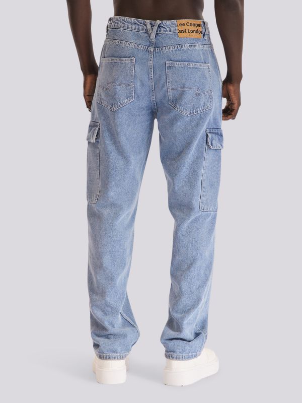 מכנסי ג?ינס CARGO FASHION בגזרת דגמ” ח מודרנית לגברים