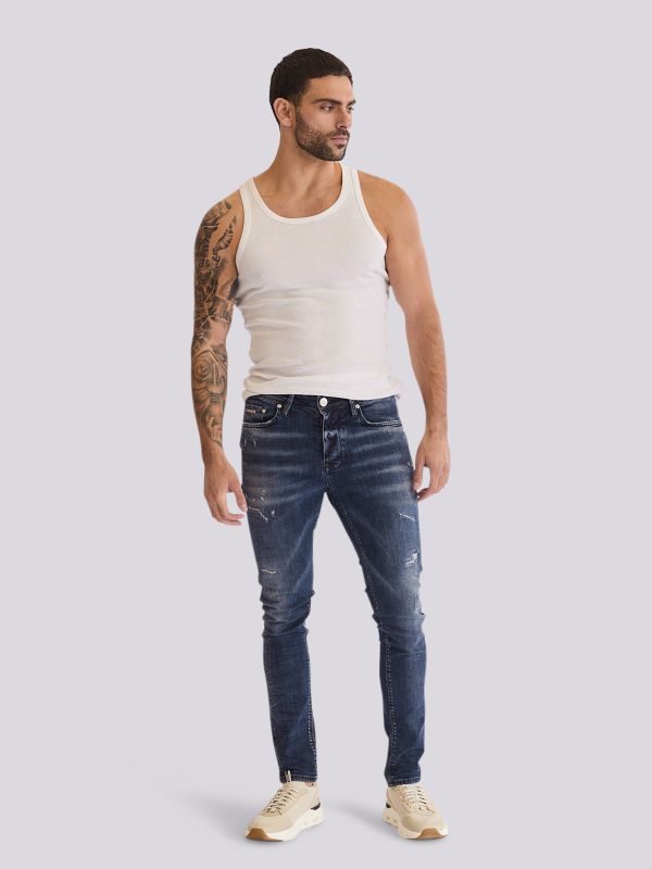 מכנסי ג?ינס MARTIN בגוון כחול עמוק וקלאסי לגברים