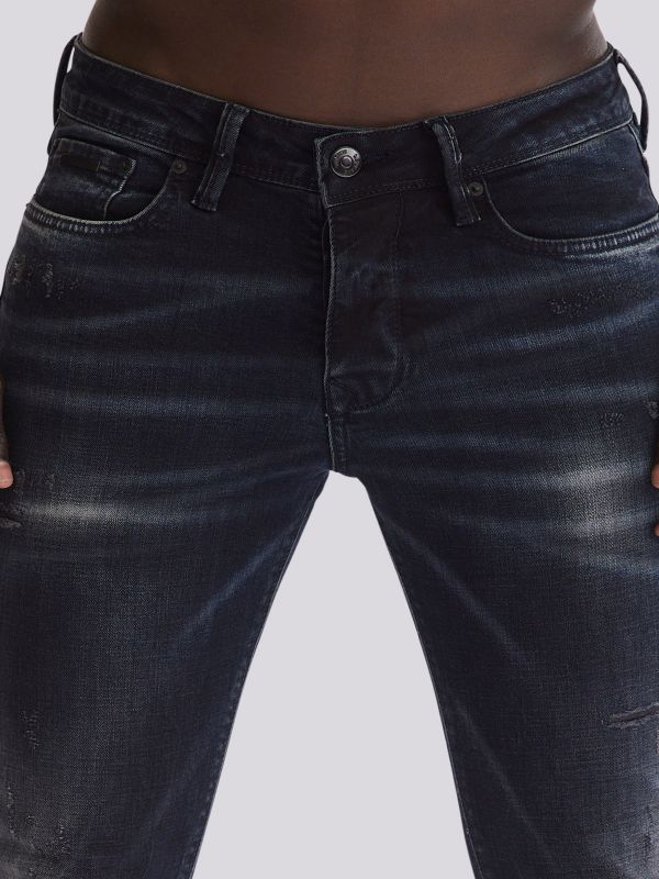 מכנסי ג?ינס BLU-BLK MARTIN בגזרה ישרה ובגוון כהה עמוק לגברים