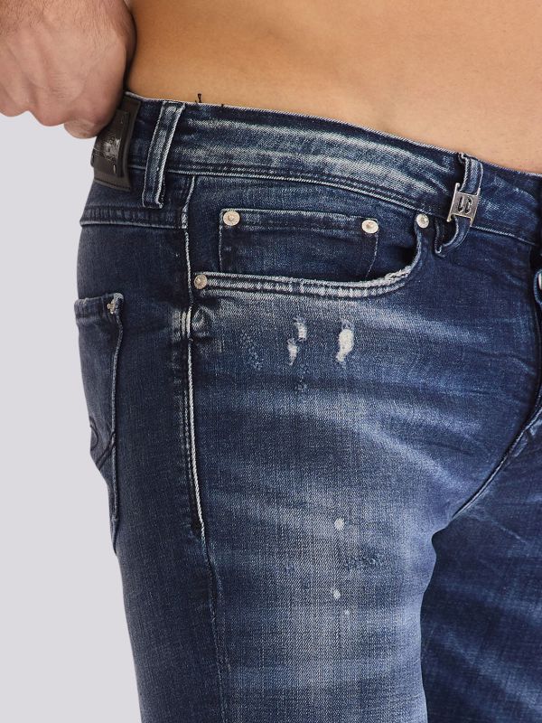 מכנסי ג?ינס SLIM MARTIN בגזרה צרה ומחטבת לגברים