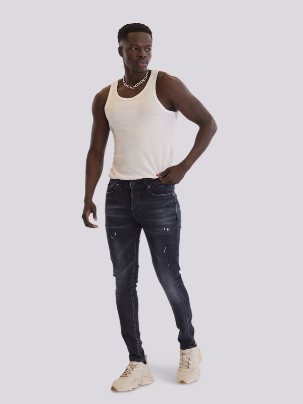 מכנסי ג?ינס SLIM MARTIN במראה דנים שטוף וצר לגברים