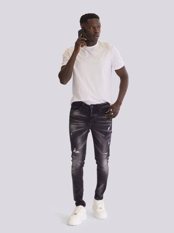 מכנסי ג?ינס SLIM MARTIN בגזרה צרה ומחטבת לגברים