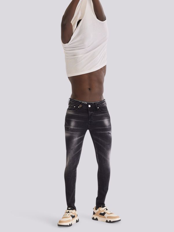 מכנסי ג?ינס SLIM MARTIN בגזרה צרה ומחטבת לגברים