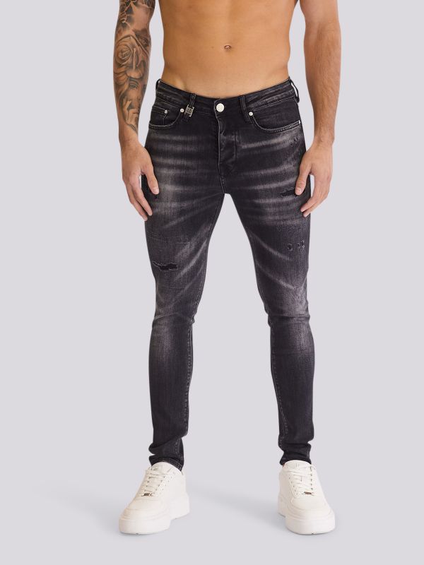 מכנסי ג?ינס SLIM MARTIN במראה דנים שטוף וצר לגברים