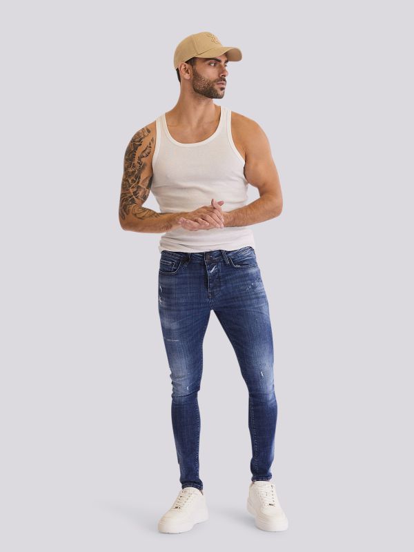 מכנסי ג?ינס SLIM MARTIN בגזרה צרה ומחטבת לגברים