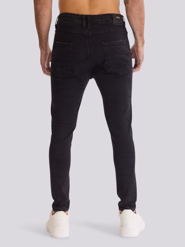 מכנסי ג?ינס BLK COLIN בגזרה מודרנית ובגוון שחור לגברים