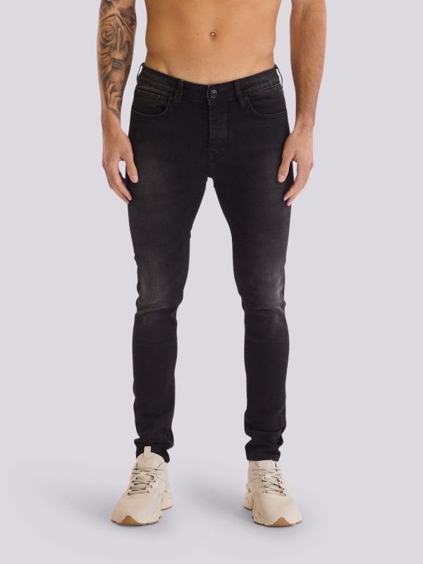 מכנסי ג?ינס SLIM MARTIN בגזרה צרה ומחטבת לגברים