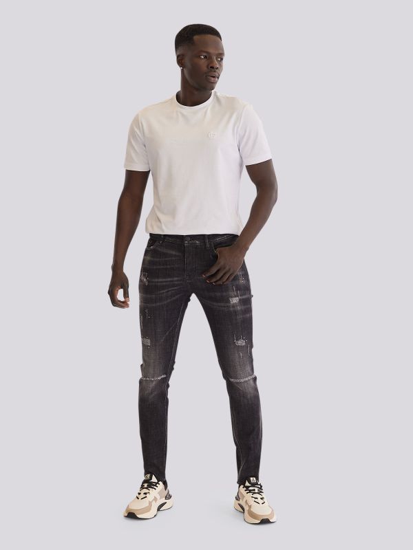 מכנסי ג?ינס SLIM MARTIN בגזרה צרה ומחטבת לגברים