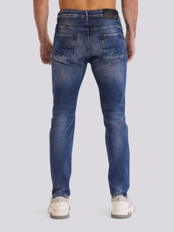 מכנסי ג?ינס MID MARTIN בגזרה ישרה ובגוון ביניים לגברים