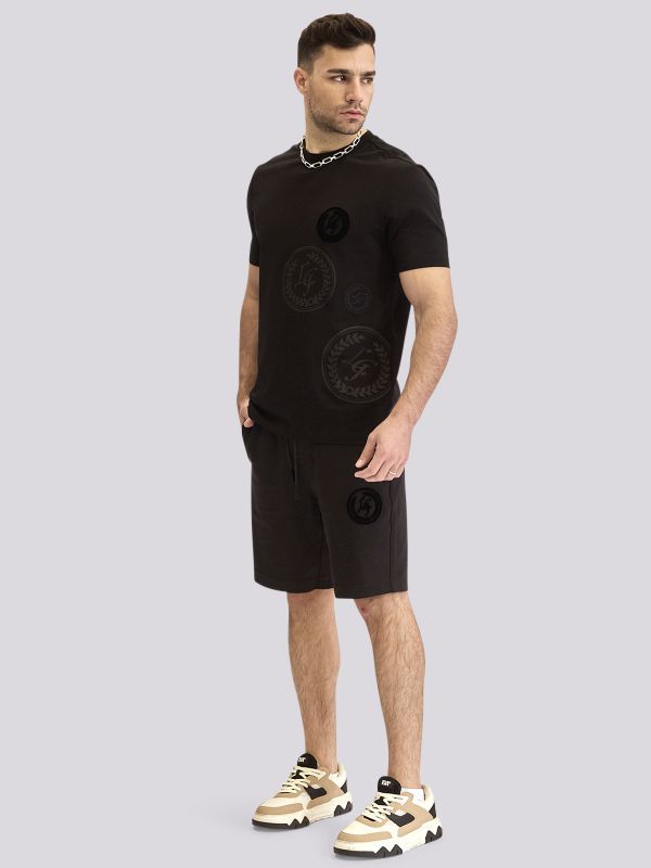 מכנסי ברמודה אינטרלוק בהדפס לגברים