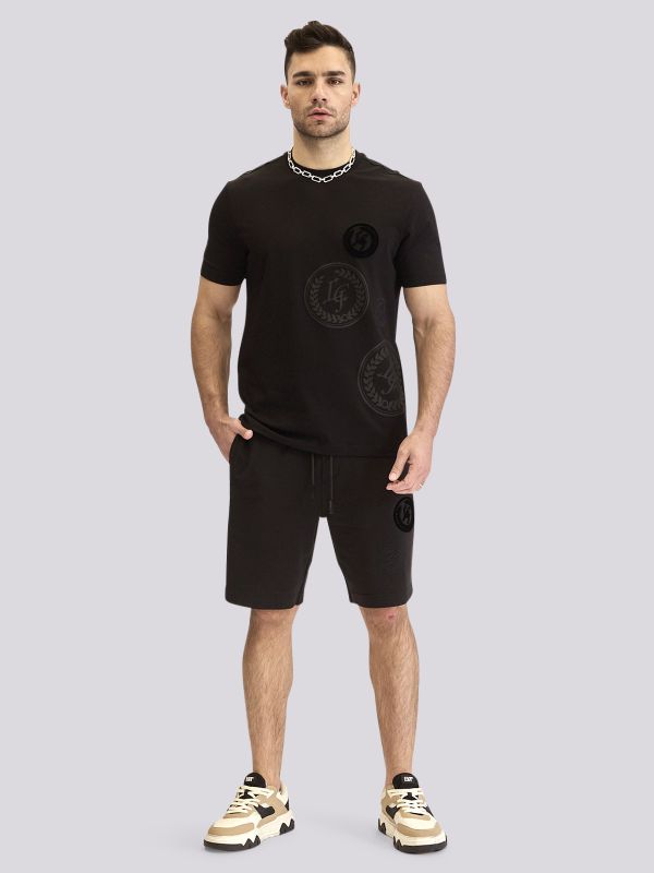 מכנסי ברמודה אינטרלוק בהדפס לגברים