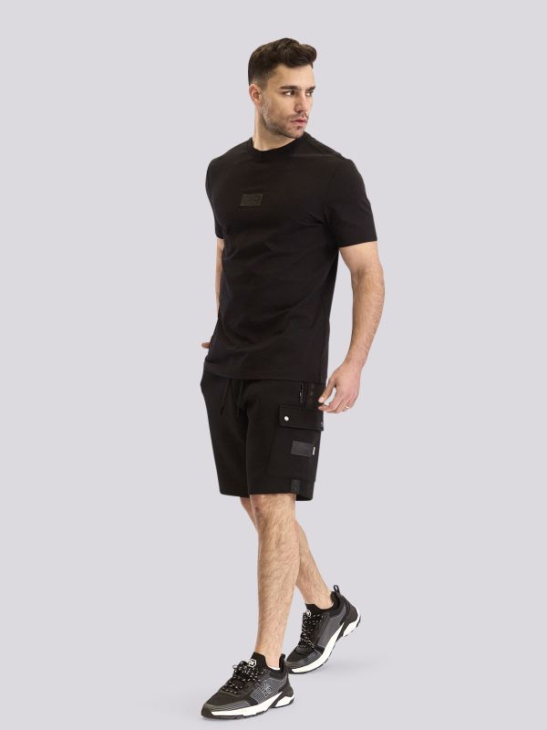 מכנסי ברמודה אינטרלוק בהדפס לגברים