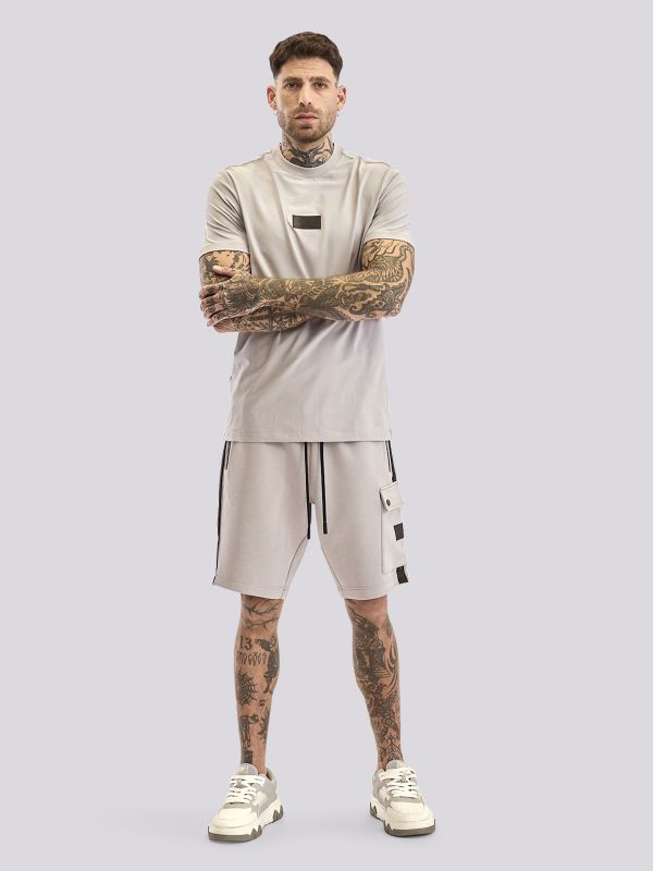 מכנסי ברמודה אינטרלוק בהדפס לגברים