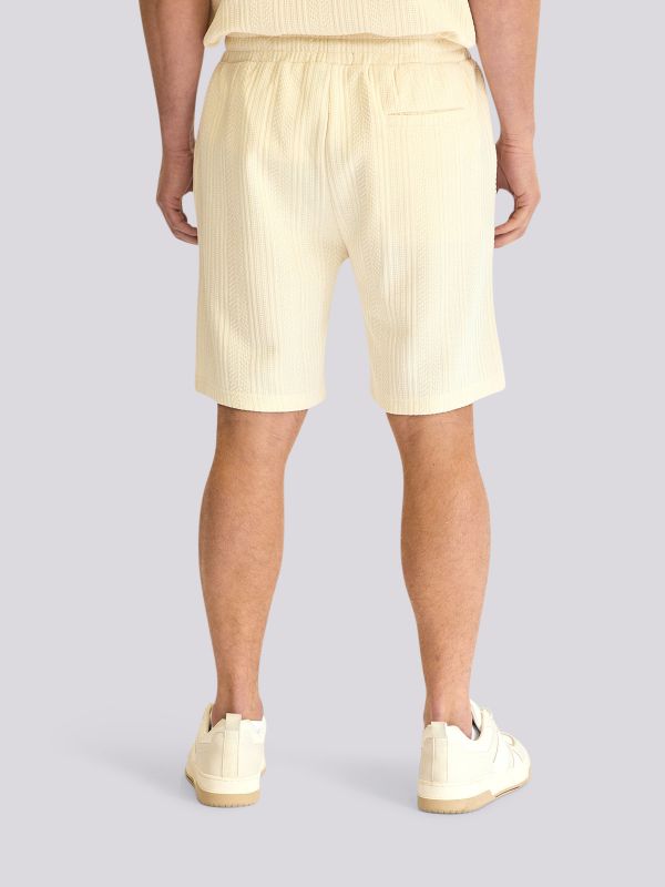 מכנסי ברמודה מבד סרוג לגברים