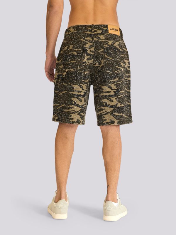 מכנסי ברמודה בהדפס צבאי לגברים