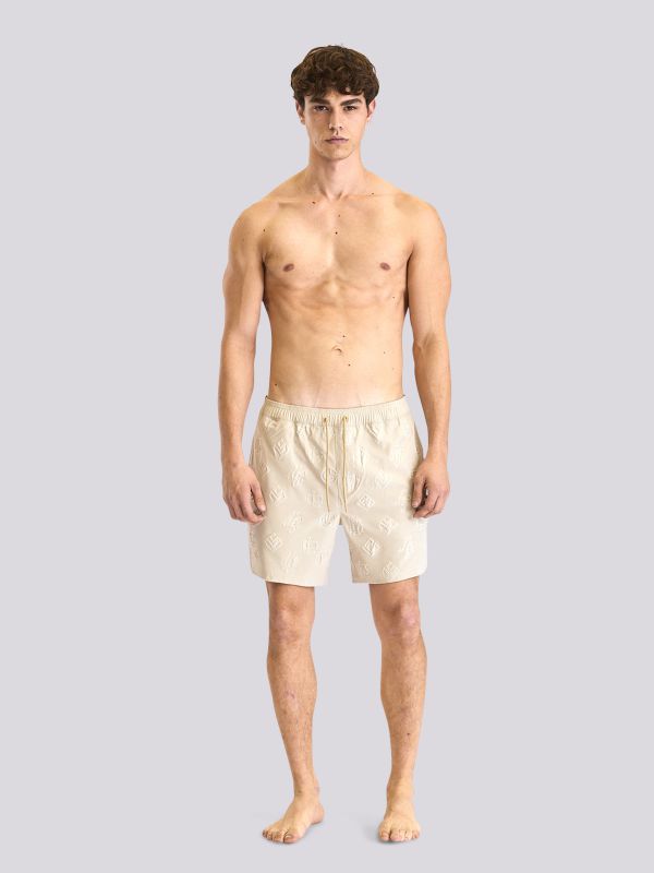 בגד ים לגברים בהדפס מוטבע