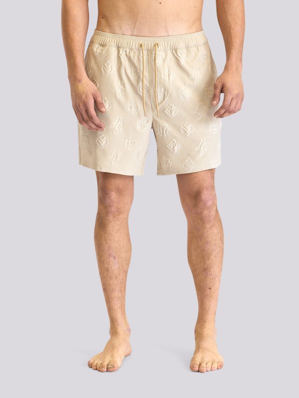 בגד ים לגברים בהדפס מוטבע