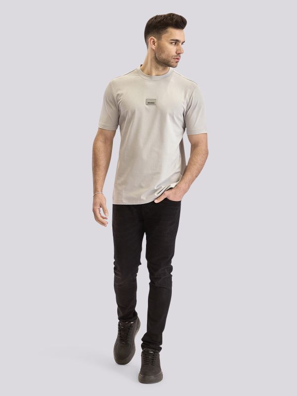 טי שירט עם הדפס דו צדדי לגברים