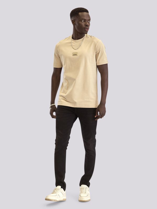 טי שירט עם הדפס דו צדדי לגברים