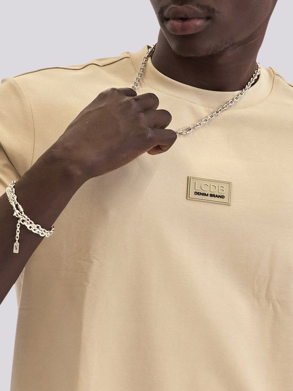 טי שירט עם הדפס דו צדדי לגברים