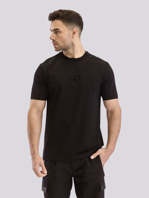 טישירט קצרה עם הדפס בגב