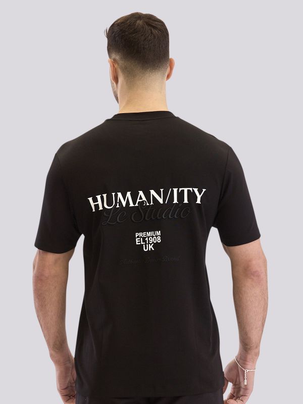 טישירט קצרה עם הדפס בגב