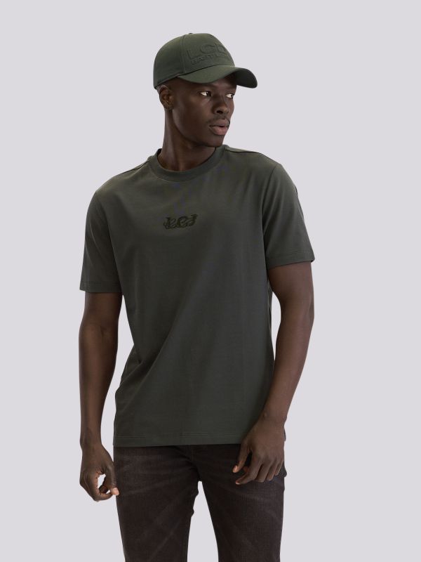 טישירט קצרה עם הדפס בגב