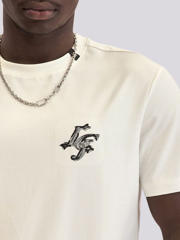 טי שירט עם הדפס דו צדדי לגברים