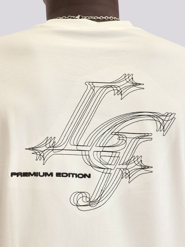 טי שירט עם הדפס דו צדדי לגברים