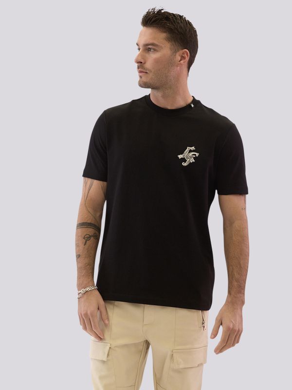 טי שירט עם הדפס דו צדדי לגברים