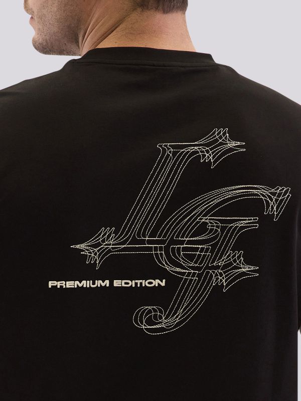 טי שירט עם הדפס דו צדדי לגברים